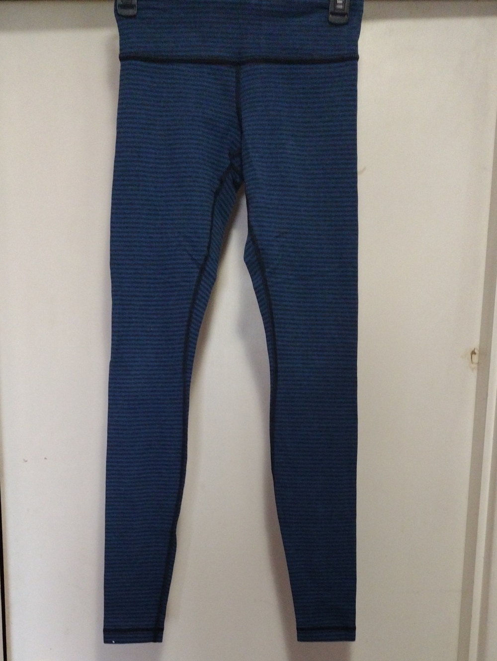 lululemon athletica Blue And Black Striped Leggings XS